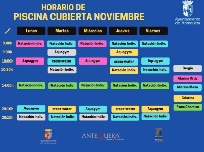 Horario Piscina Noviembre
