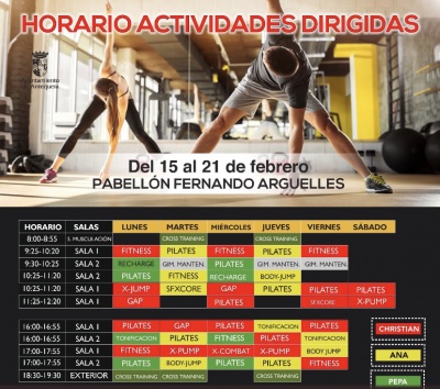 NUEVOS HORARIOS SEMANA DEL 15 AL 21 DE FEBRERO
