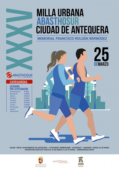 XXXV edición de la Milla Urbana Abasthosur Ciudad de Antequera Memorial F