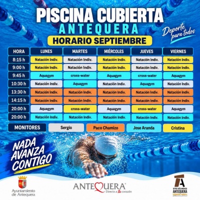 Horario Actividades Piscina Septiembre