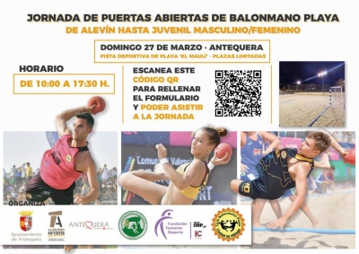 Jornada de Puertas abiertas de Balonmano Playa, de alevín hasta juvenil, 