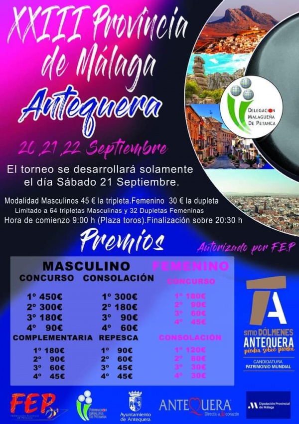 XXIII Provincia de Málaga de Petanca Antequera 21 de Septiembre