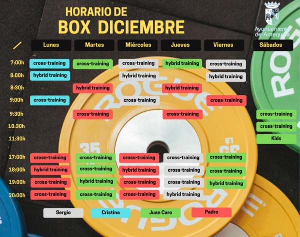 Horario Box Diciembre