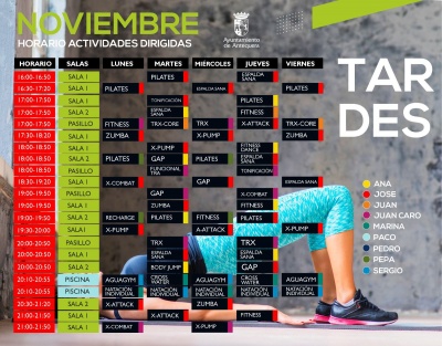 Actividades mes de Noviembre (Horario Tarde)